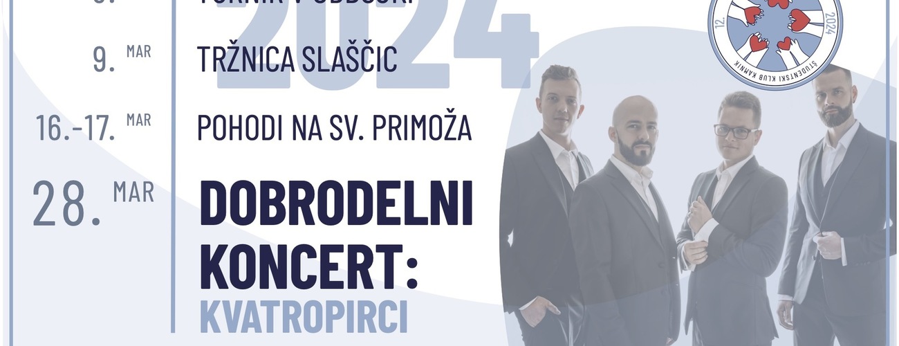 Dobrodelni koncert: Kvartopirci