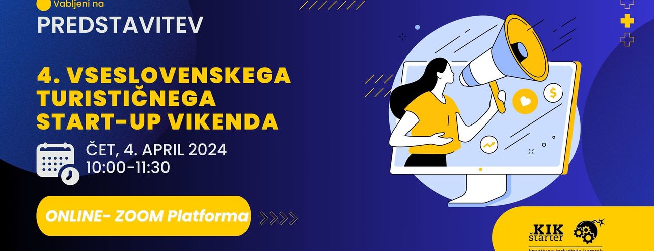 Predstavitev 4. Vseslovenskega turističnega start-up vikenda