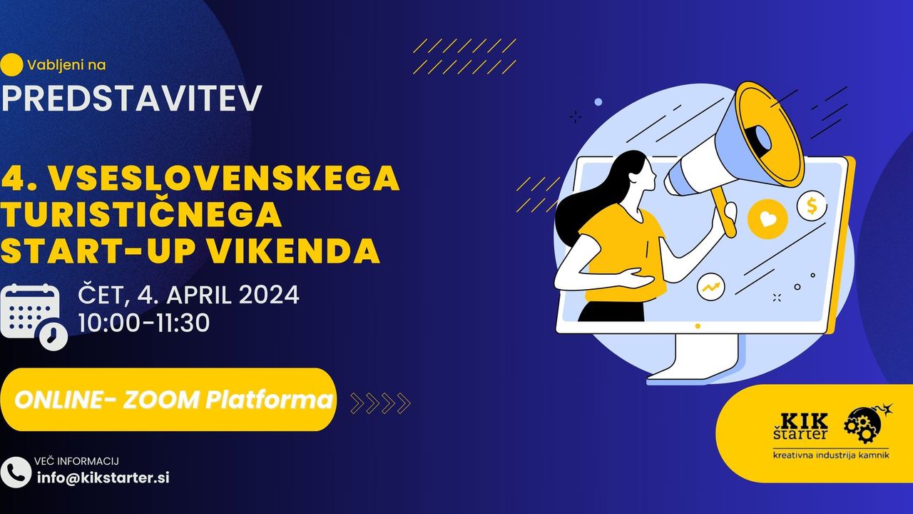 Predstavitev 4. Vseslovenskega turističnega start-up vikenda